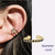 Genuine Black Diamond Helix Cuff Earring in 14K Yellow Gold, Shlomit Rogel