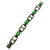 An Art Deco amazonite, sterling silver, enamel and marcasite bracelet, 1930s