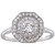 Art Deco Diamond Double Cluster Ring