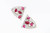 Art Deco  Carved Ruby Diamond  Platinum Double Clip Pin