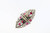 Art Deco  Carved Ruby Diamond  Platinum Double Clip Pin