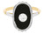 1910s Onyx and Diamond Yellow Gold Cocktail Ring