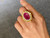 7.84 Carat Ruby and Yellow Diamond Cocktail Ring