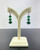 32 Carat Emerald Beads Dangle Earrings