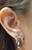 South Sea Pearl with Diamond Bow Earrings Set in 18K White Gold Settings
