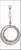 Diamond Double Circle Platinum Drop Earrings Estate Fine Jewelry
