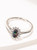 Black Opal 14K Gold Diamond Ring Australian Gemstone Art Deco Style