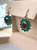 18 Karat White Gold Ruby and Colombian Emerald Dangle Earrings