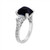 Platinum Antique Cushion Blue Sapphire & Old Mine Cut Diamond Ring GIA 5.66 CT.