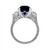 Platinum Antique Cushion Blue Sapphire & Old Mine Cut Diamond Ring GIA 5.66 CT.