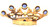 14 Karat Yellow Gold Tiara Crown Pin or Brooch, Pearls and Sapphire