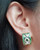Tsavorite with Diamond Earrings Set in 18 Karat Gold Settings