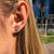 0.68 Carat Diamond Midi Halo Earrings in 14 Karat White Gold - Shlomit Rogel