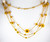 Art Deco Style Handcrafted Yellow Gold Drop Necklace