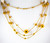 Art Deco Style Handcrafted Yellow Gold Drop Necklace