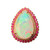 10.43 Carats Ethiopian Opal Boulder Diamond Ruby Ring