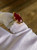 Marquise Natural Ruby with Diamond Engagement Ring Platinum & 18K