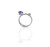 Amwaj 18 Karat White Gold Ring with Pear Cut Sapphire and Multi-Cut Diamonds