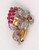 Ruby and Diamond Flower Brooch, circa 1945