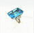 Vintage Cocktail ring with large cut aqua rhinestones