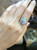 Diamond with Emerald Ring Set in 18 Karat White Gold Settings