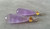 Art Deco Style Faceted Citrine Diamonds 14 Kt White Gold Amethyst Drops Earrings