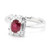 GIA Certified 1.16 Carat Natural Burmese Ruby and Diamond Ring Set in Platinum
