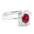 GIA Certified 1.16 Carat Natural Burmese Ruby and Diamond Ring Set in Platinum