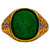 Art Deco Style White Diamond Carved Carnelian Yellow Gold Cocktail Ring