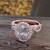 1 1/2 Carat 14 Karat Rose Gold Oval Engagement Ring