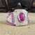 Art Deco Ruby and Diamond Ring in Platinum and Original Box