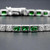 AimÃ©e Art Deco Style Square Emerald and Diamond Line Bracelet in 18K White Gold