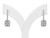 18 Karat Gold Dangle Earring White Gold Baguette Emerald Cut Illusion Diamond