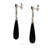 Pair of Art-Deco Onyx and Diamond Drop Earrings