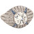Art Deco Style 1.68 Center Diamond Platinum Sapphires Engagement Ring