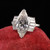 Antique Art Deco Platinum Old Cut Marquise Baguette Diamond Engagement Ring  GIA