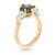 18ct Yellow/White Gold 2.14ct Australian Parti Sapphire & Diamond Trilogy Ring