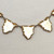 Art Deco Vauxhall Pale Peach Mirror Glass Leaves Design Necklace