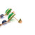 18k Yellow Gold Pendant Earrings with Green Agatha, Blue Sapphire, Lapis Lazulis