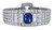 Art Deco 10.56 Carat Cushion Cut Sapphire and Diamond Bracelet in Platinum