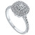 Double Halo 0.83 Carat Diamond Ring in 14 Karat White Gold - Shlomit Rogel