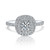 Double Halo 0.83 Carat Diamond Ring in 14 Karat White Gold - Shlomit Rogel