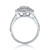 Double Halo 0.83 Carat Diamond Ring in 14 Karat White Gold - Shlomit Rogel