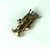 Trifari Sterling Alfred Philippe Black King Chess Piece Clip Brooch.