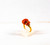 Art Deco Style White Diamond Mediterranean Red Coral Yellow Gold Cocktail Ring