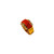Art Deco Style White Diamond Mediterranean Red Coral Yellow Gold Cocktail Ring