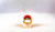 Art Deco Style White Diamond Mediterranean Red Coral Yellow Gold Cocktail Ring