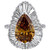 GIA Certified 5.58 Deep Brown Yellow Diamond Pear Cocktail Ring