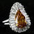 GIA Certified 5.58 Deep Brown Yellow Diamond Pear Cocktail Ring