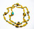 Amethyst Turquoise Tourmaline Chalcedony Chrysoprase Yellow Gold Drop Necklace